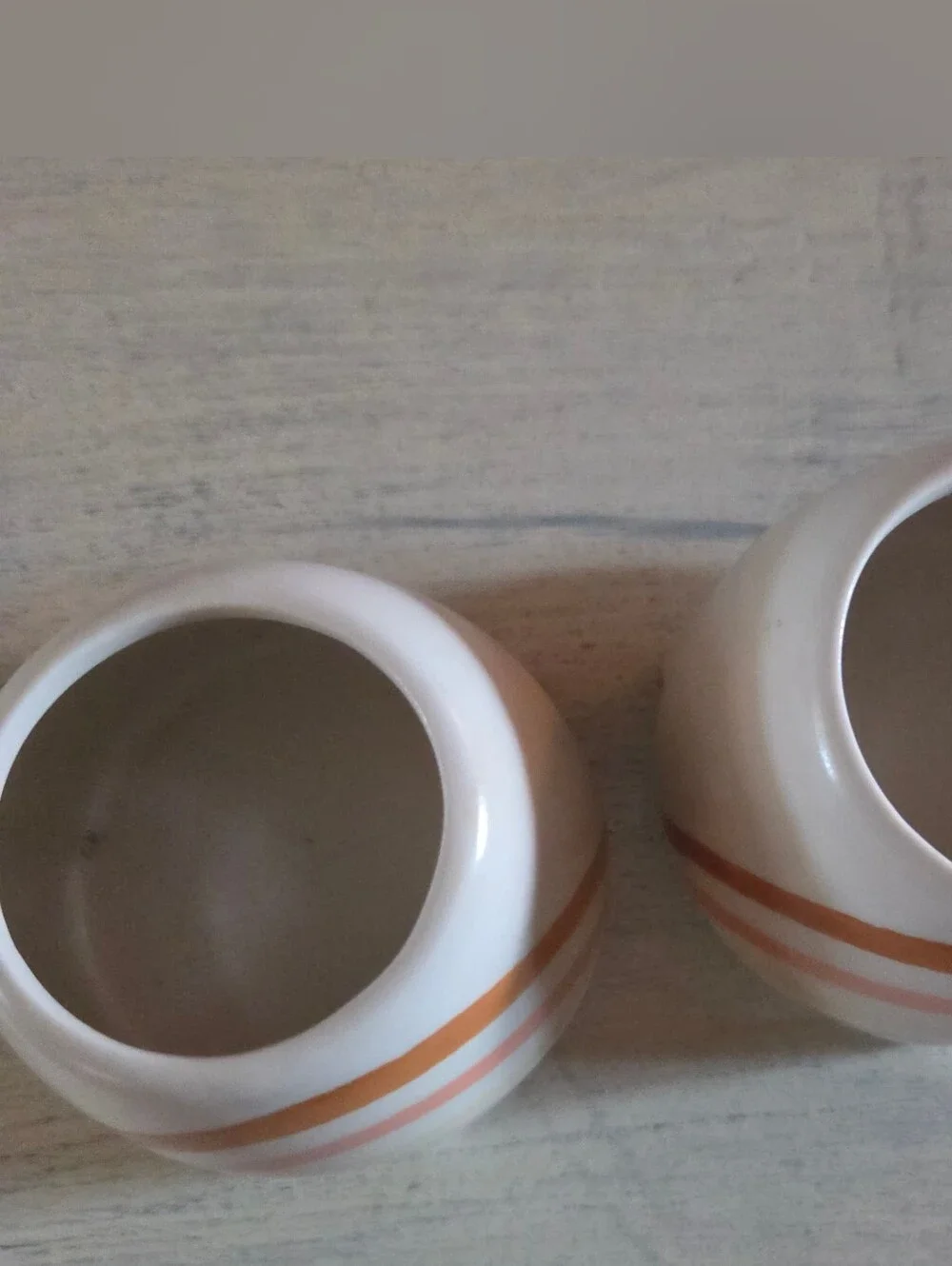 Two Ceramic Hope Tillandsia Mini Planters